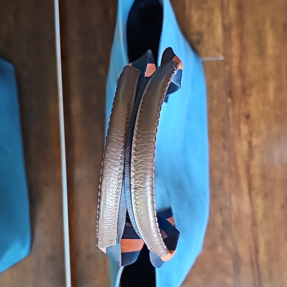 Coach Tote Bag 38 In Colorblock - Indigo Blue - Picture 4 of 13